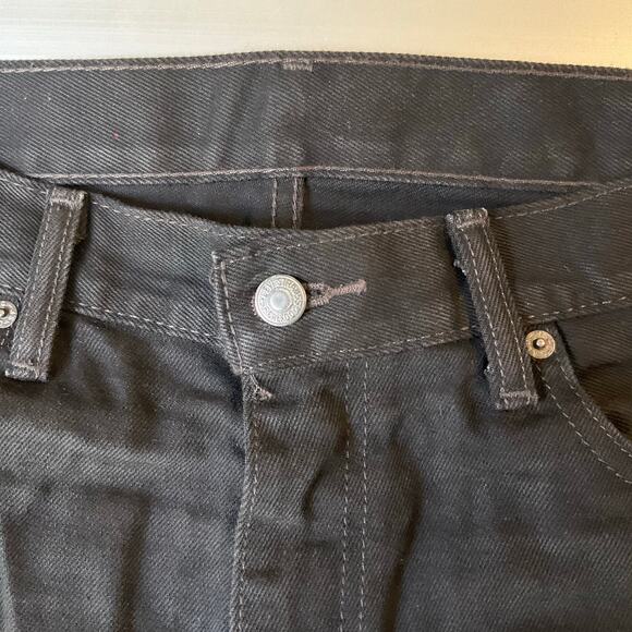Levi’s Men Jeans 505 Size W38 x L30 Black Mid Rise Straight Fit - Picture 8 of 12
